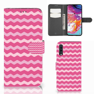 B2Ctelecom Samsung Galaxy A70 Telefoon Hoesje Waves Pink