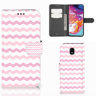 B2Ctelecom Samsung Galaxy A70 Telefoon Hoesje Waves Roze