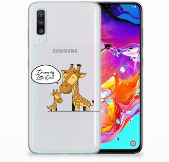 B2Ctelecom Samsung Galaxy A70 Telefoonhoesje met Naam Giraffe