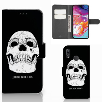 B2Ctelecom Samsung Galaxy A70 Telefoonhoesje met Naam Skull Eyes