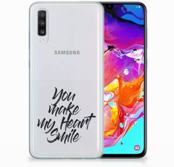 B2Ctelecom Samsung Galaxy A70 TPU Backcover Design Heart Smile