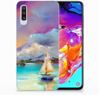 B2Ctelecom Samsung Galaxy A70 TPU-siliconen Hoesje Boat