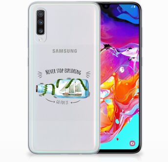 B2Ctelecom Samsung Galaxy A70 TPU-siliconen Hoesje Boho Bottle