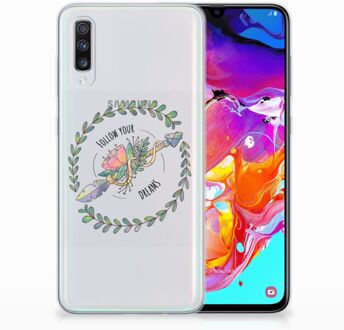 B2Ctelecom Samsung Galaxy A70 TPU-siliconen Hoesje Boho Dreams