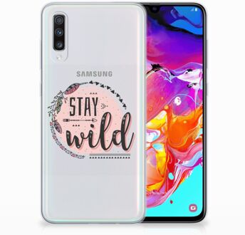 B2Ctelecom Samsung Galaxy A70 TPU-siliconen Hoesje Boho Stay Wild