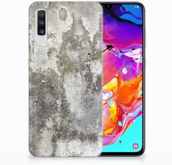 B2Ctelecom Samsung Galaxy A70 TPU-siliconen Hoesje Design Beton