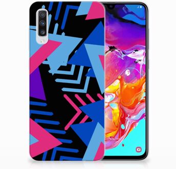 B2Ctelecom Samsung Galaxy A70 TPU Siliconen Hoesje Design Funky Triangle