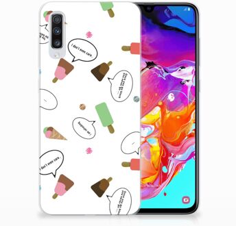 B2Ctelecom Samsung Galaxy A70 TPU Siliconen Hoesje Design IJsjes