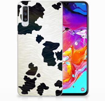 B2Ctelecom Samsung Galaxy A70 TPU Siliconen Hoesje Design Koeienvlekken