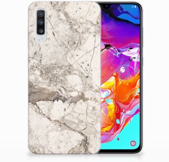 B2Ctelecom Samsung Galaxy A70 TPU Siliconen Hoesje Design Marmer Beige