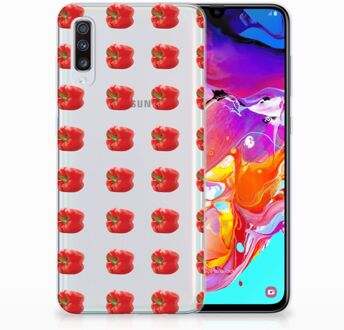 B2Ctelecom Samsung Galaxy A70 TPU Siliconen Hoesje Design Paprika Red