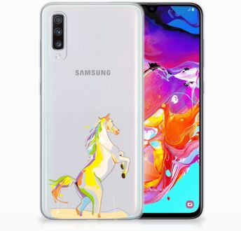 B2Ctelecom Samsung Galaxy A70 TPU-siliconen Hoesje Horse Color