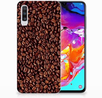 B2Ctelecom Samsung Galaxy A70 TPU-siliconen Hoesje Koffiebonen