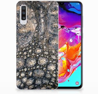 B2Ctelecom Samsung Galaxy A70 TPU-siliconen Hoesje Krokodillenprint