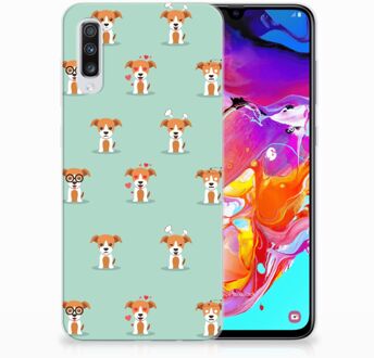 B2Ctelecom Samsung Galaxy A70 TPU-siliconen Hoesje Pups