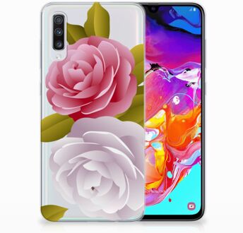 B2Ctelecom Samsung Galaxy A70 TPU-siliconen Hoesje Roses