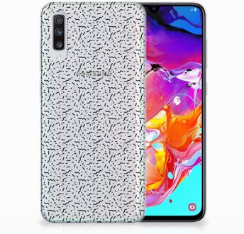 B2Ctelecom Samsung Galaxy A70 TPU-siliconen Hoesje Stripes Dots