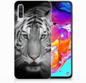 B2Ctelecom Samsung Galaxy A70 TPU-siliconen Hoesje Tijger