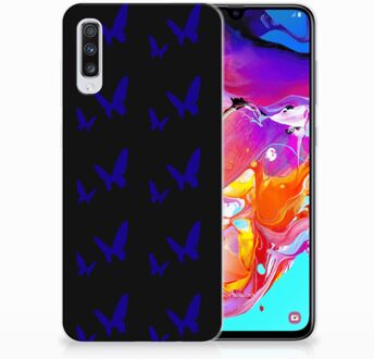 B2Ctelecom Samsung Galaxy A70 TPU-siliconen Hoesje Vlinder Patroon