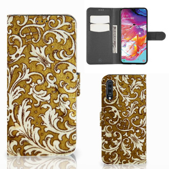 B2Ctelecom Samsung Galaxy A70 Wallet Case Barok Goud