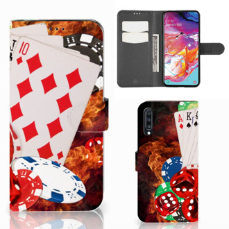 B2Ctelecom Samsung Galaxy A70 Wallet Case met Pasjes Casino