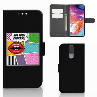 B2Ctelecom Samsung Galaxy A70 Wallet Case met Pasjes Popart Princess