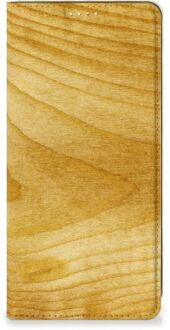 B2Ctelecom Samsung Galaxy A71 Book Wallet Case Licht Hout