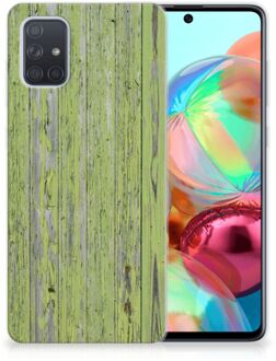 B2Ctelecom Samsung Galaxy A71 Bumper Hoesje Green Wood