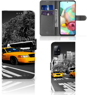 B2Ctelecom Samsung Galaxy A71 Flip Cover New York Taxi