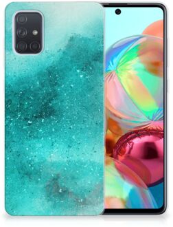 B2Ctelecom Samsung Galaxy A71 Hoesje maken Painting Blue