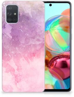 B2Ctelecom Samsung Galaxy A71 Hoesje maken Pink Purple Paint