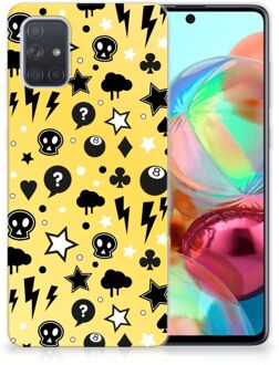 B2Ctelecom Samsung Galaxy A71 Silicone Back Case Punk Yellow