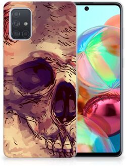 B2Ctelecom Samsung Galaxy A71 Silicone Back Case Skullhead