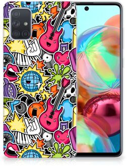 B2Ctelecom Samsung Galaxy A71 Silicone Back Cover Punk Rock