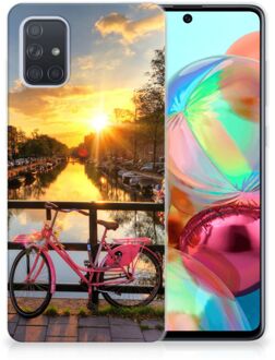 B2Ctelecom Samsung Galaxy A71 Siliconen Back Cover Amsterdamse Grachten