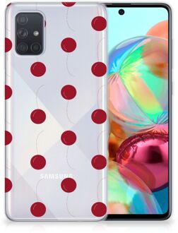 B2Ctelecom Samsung Galaxy A71 Siliconen Case Cherries