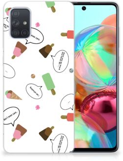 B2Ctelecom Samsung Galaxy A71 Siliconen Case IJsjes