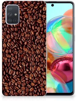 B2Ctelecom Samsung Galaxy A71 Siliconen Case Koffiebonen