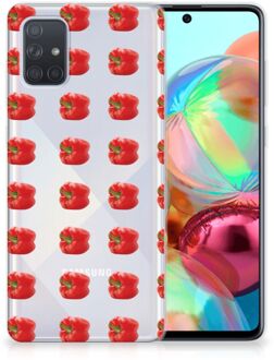 B2Ctelecom Samsung Galaxy A71 Siliconen Case Paprika Red