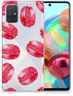 B2Ctelecom Samsung Galaxy A71 Siliconen Case Pink Macarons