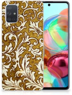 B2Ctelecom Samsung Galaxy A71 Siliconen Hoesje Barok Goud