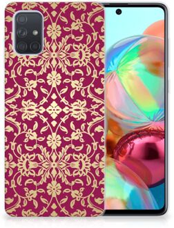 B2Ctelecom Samsung Galaxy A71 Siliconen Hoesje Barok Pink