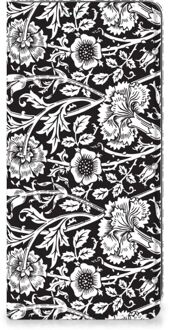 B2Ctelecom Samsung Galaxy A71 Smart Cover Black Flowers