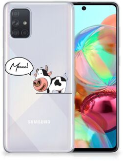 B2Ctelecom Samsung Galaxy A71 Telefoonhoesje met Naam Cow