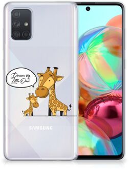 B2Ctelecom Samsung Galaxy A71 Telefoonhoesje met Naam Giraffe