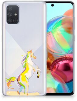 B2Ctelecom Samsung Galaxy A71 Telefoonhoesje met Naam Horse Color