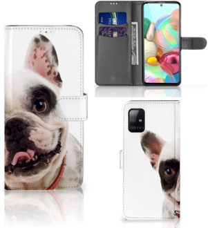 B2Ctelecom Samsung Galaxy A71 Telefoonhoesje met Pasjes Franse Bulldog