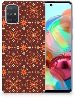 B2Ctelecom Samsung Galaxy A71 TPU bumper Batik Brown