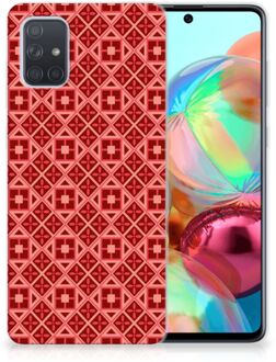 B2Ctelecom Samsung Galaxy A71 TPU bumper Batik Red