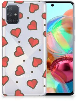 B2Ctelecom Samsung Galaxy A71 TPU bumper Hearts